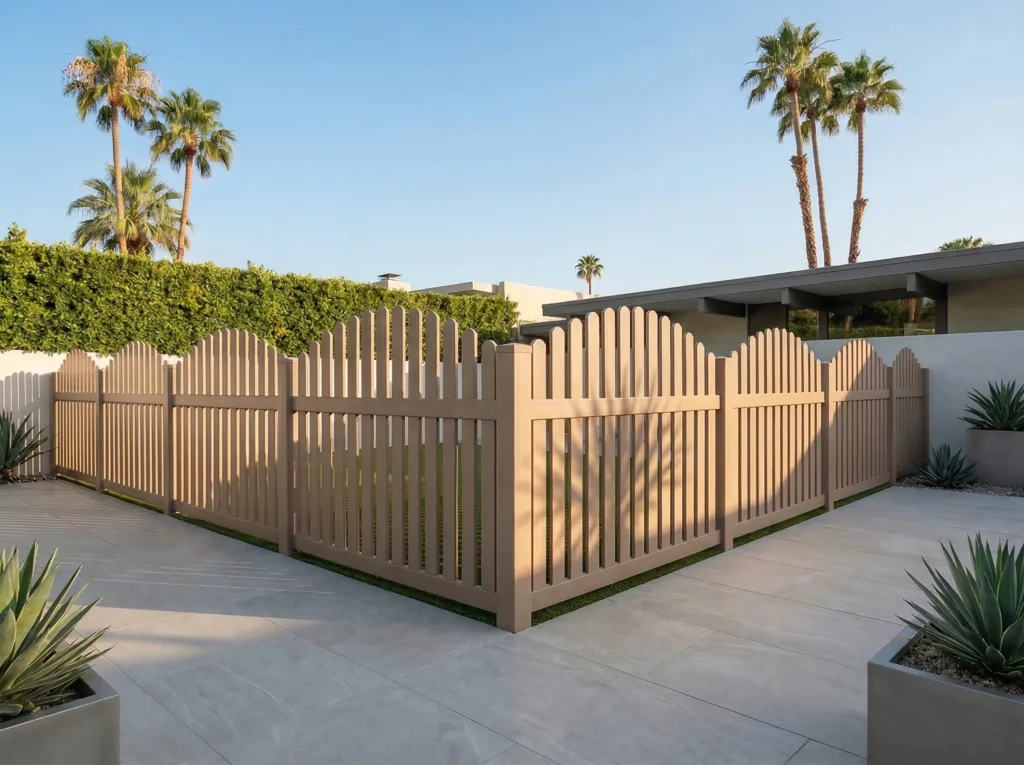 Main Tan Vinyl Fences