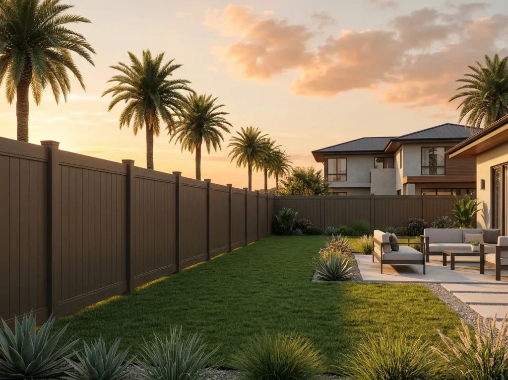 Main Dark Sequoia Vinyl Fences