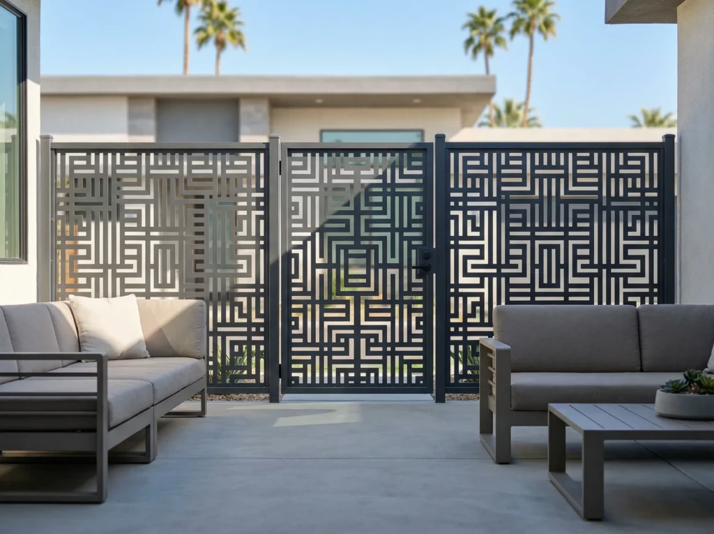 Main Aluminum Laser Cut Fence & Gate